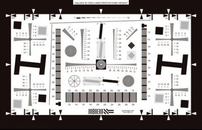 ISO 12233 Enhanced digital camera resolution chart